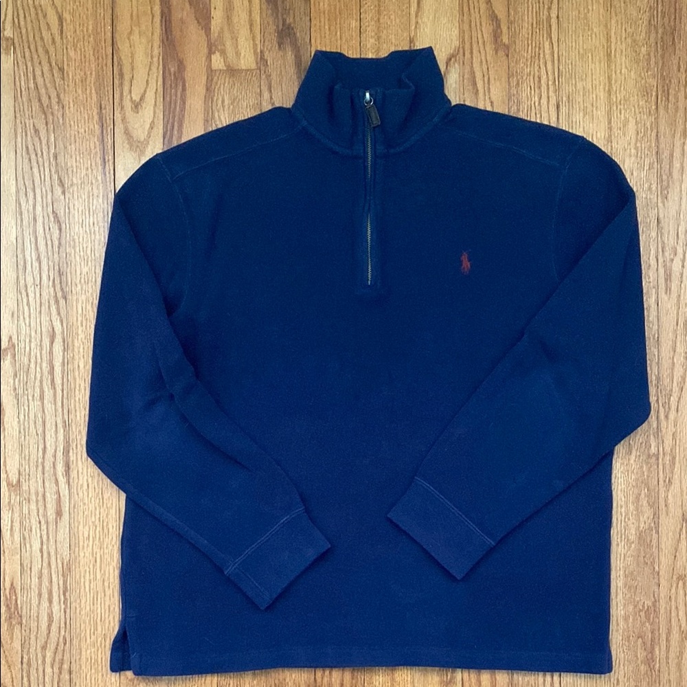 Men's Polo Ralph Lauren Navy Blue Half-Zip Sweater